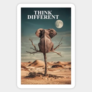 Think Different: Surreal Desert Elephant Sticker